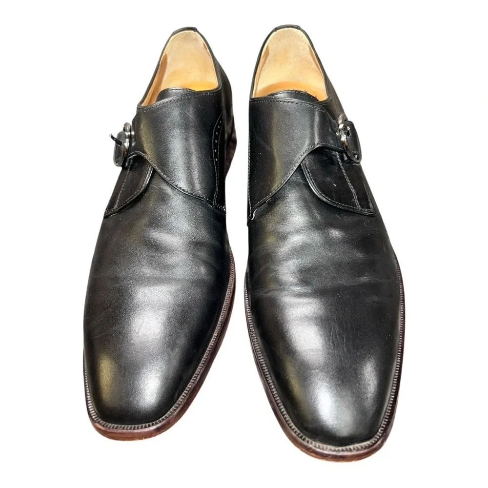 Johnston & Murphy McClain Monk Strap Black Leather Men’s 13 ME7
